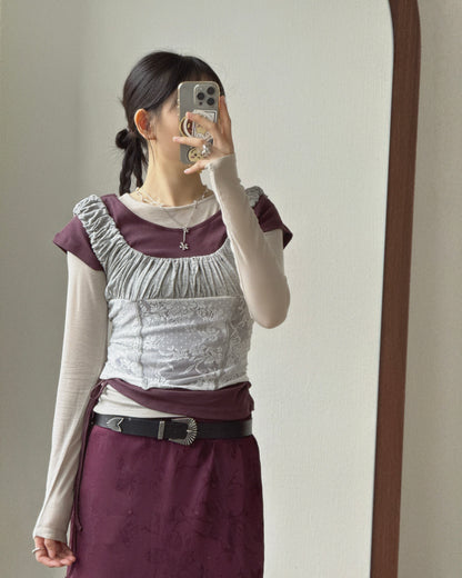 VT328 Lace Sleeveless - Blue | Gray | Black
