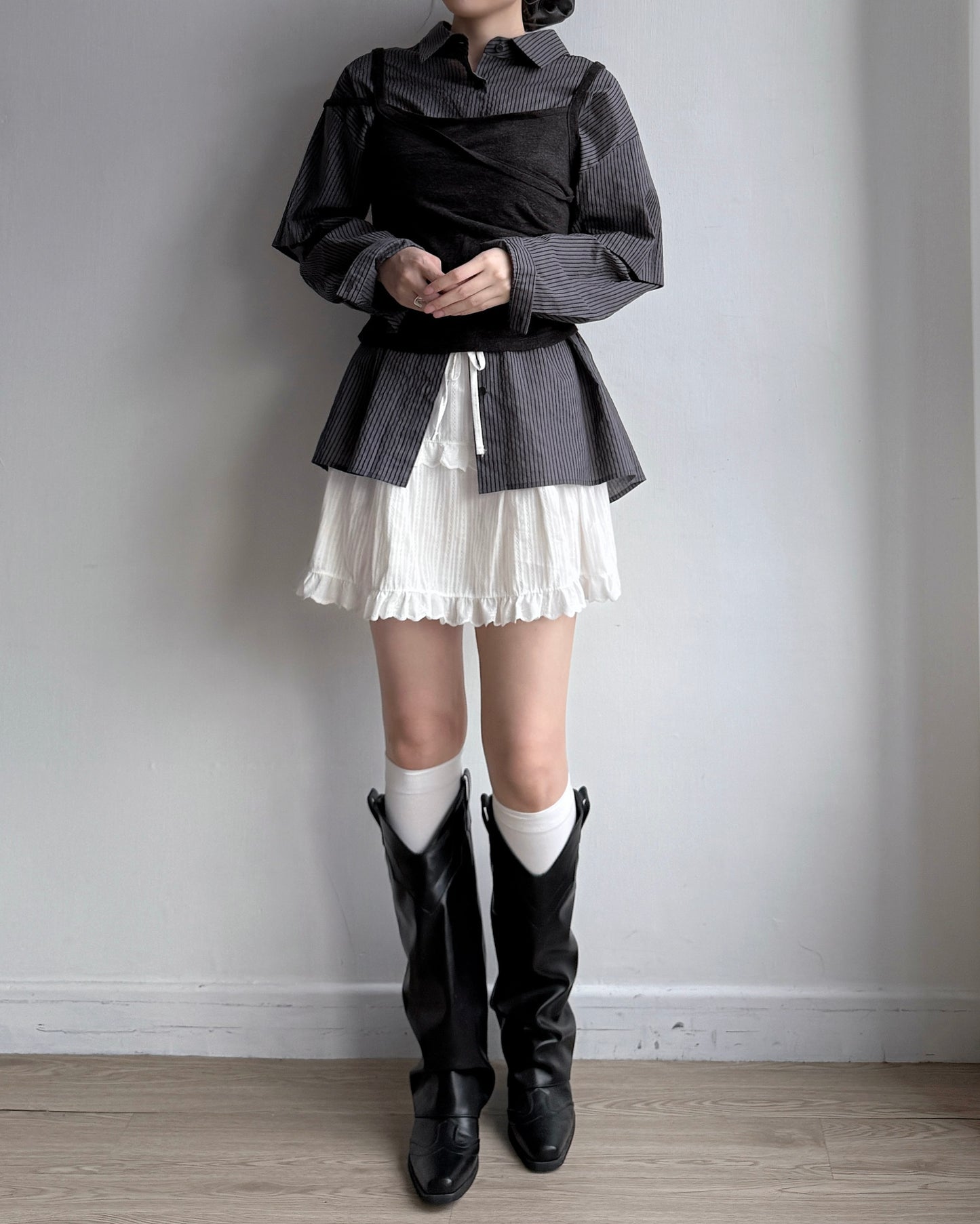 SK205 Tiered Skirt - White