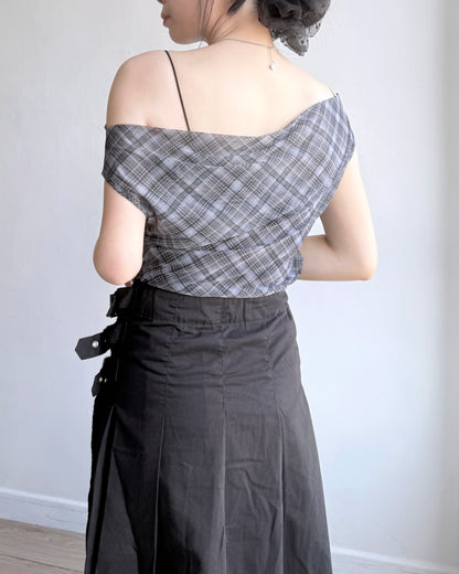 TP537 Check off-shoulder - Yellow | Black