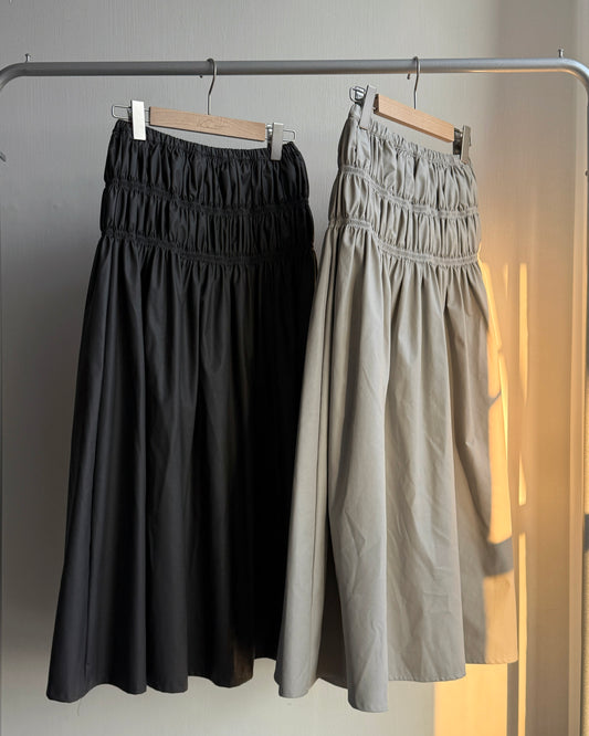 SK212 Maren Skirt - Beige | Charcoal