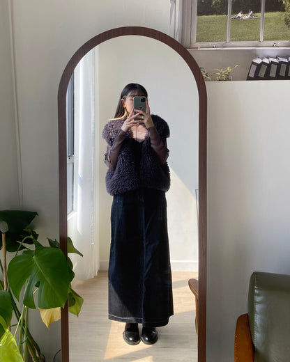 現貨 TP485 JP 2way Sheer Top - Blue | Charcoal