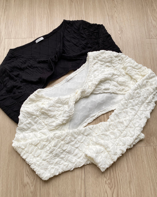 現貨 TP505 Knot Copped Top - White | Black