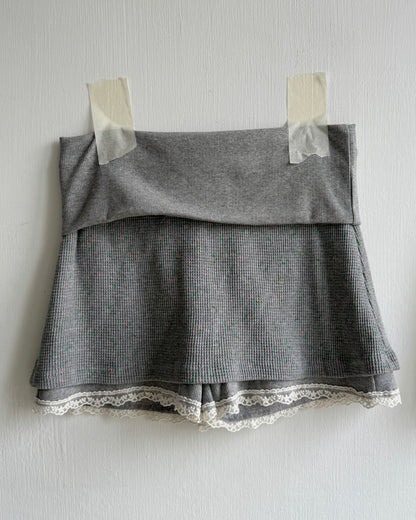 SK222 Floral Skirt - Ivory | Gray