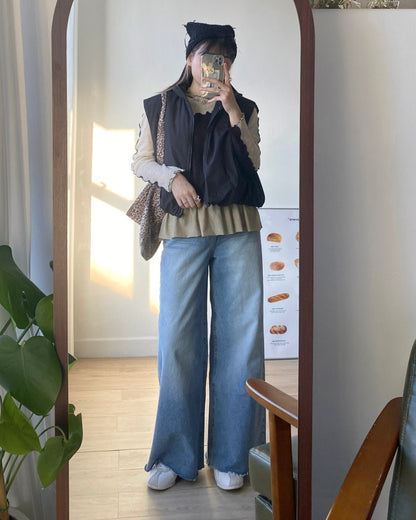 現貨 JN054 Wide Leg Jeans - Blue
