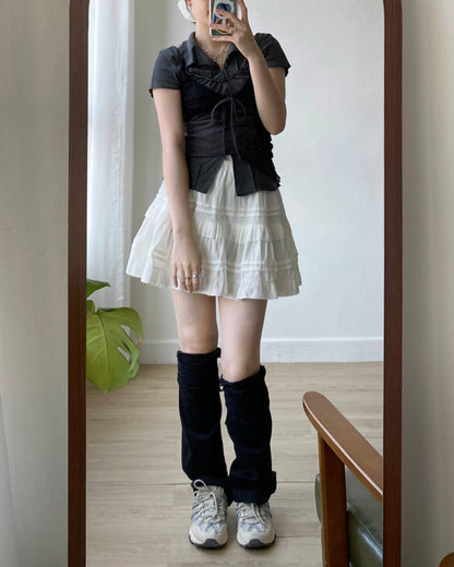 TP517 V-Neck Top - Pink | Charcoal