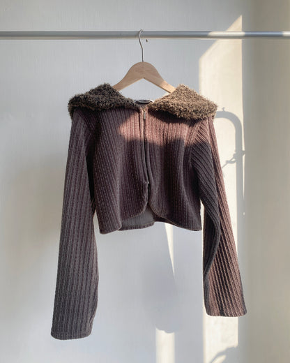 現貨 CD048 momo Cardigan - Khaki | Black