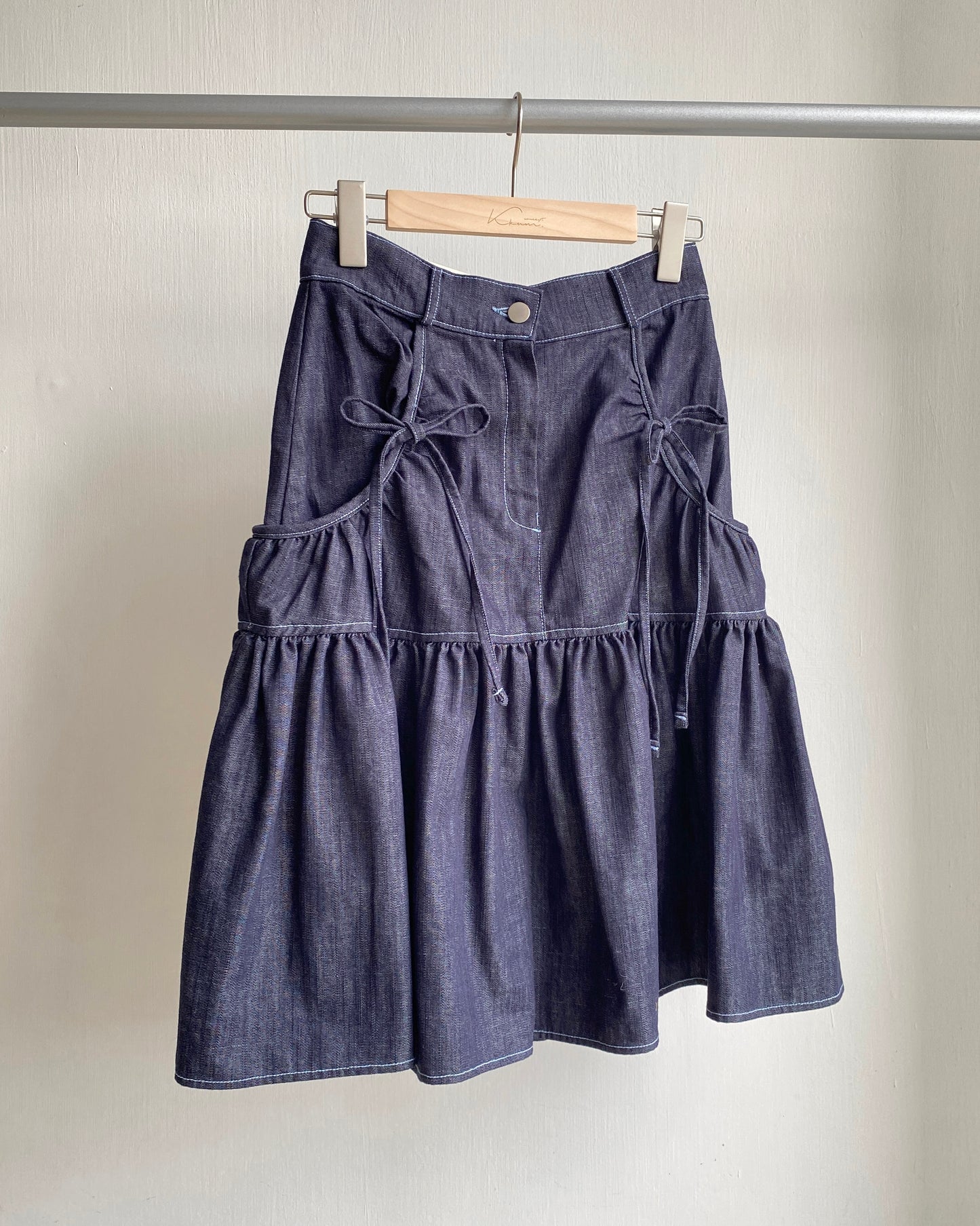 SK184 Denim Skirt - Navy