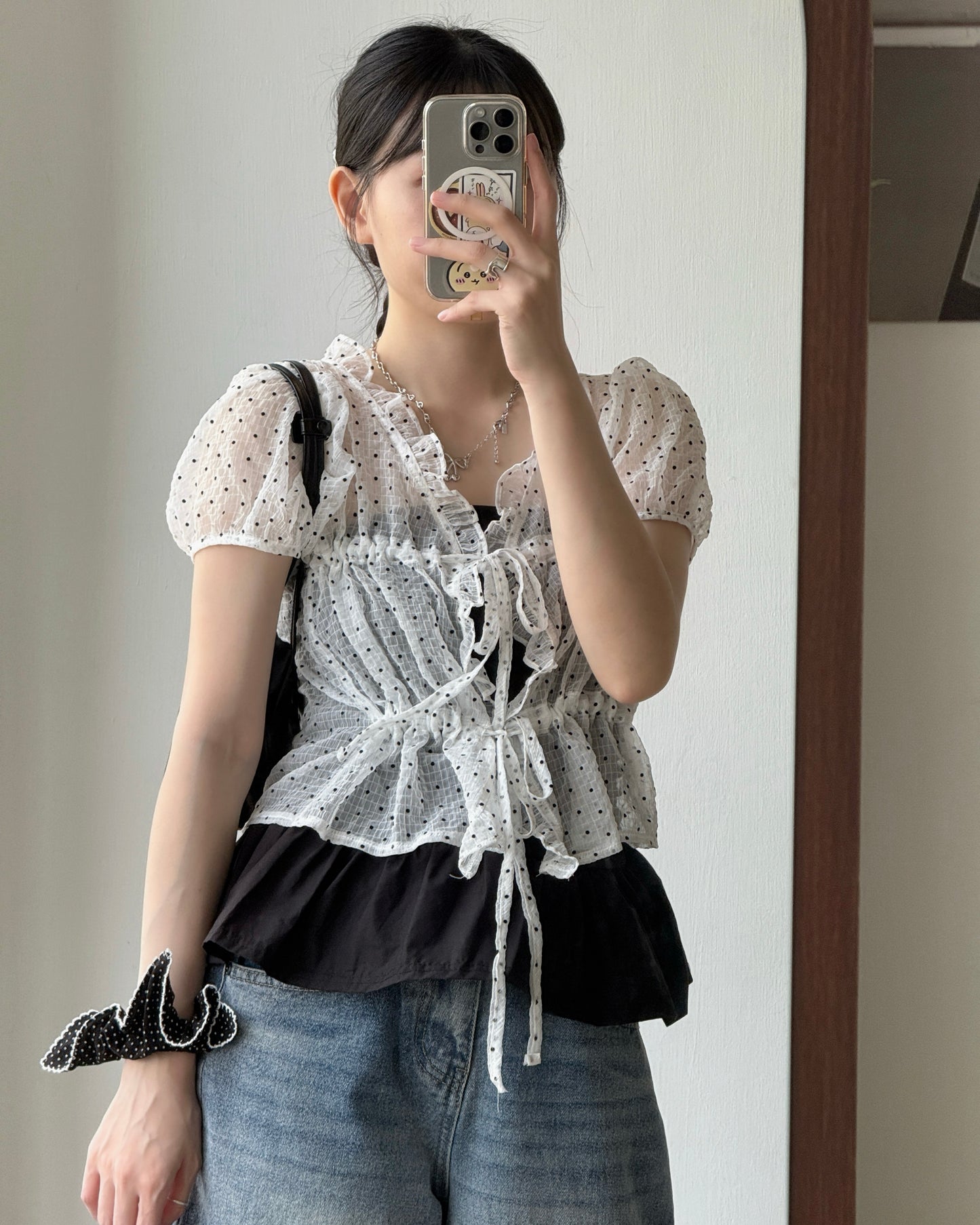 TP594 DotDot Blouse - White | Black