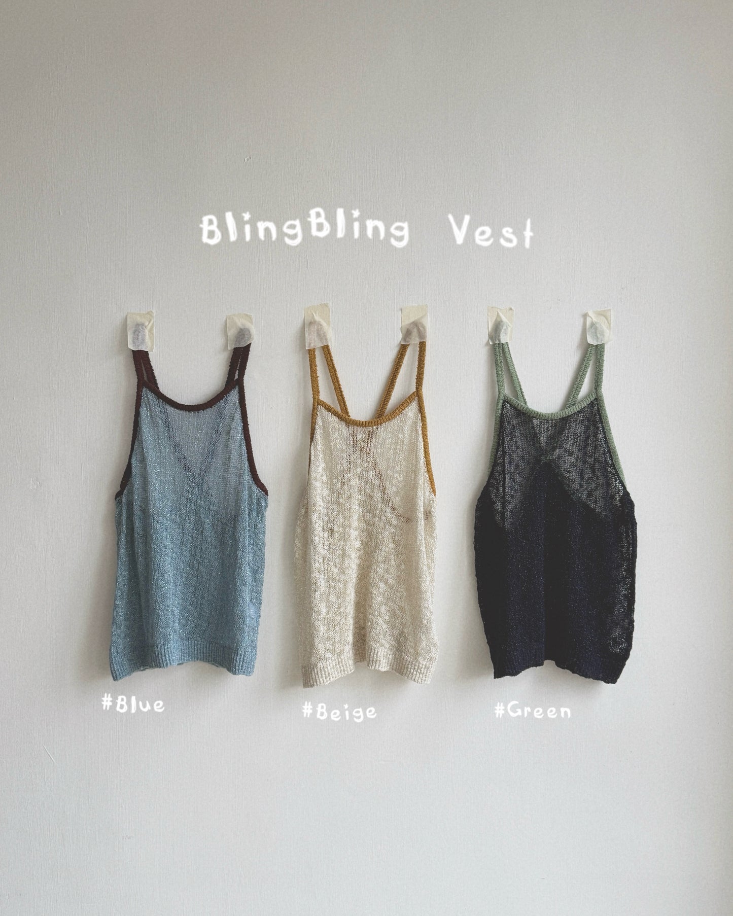 VT320 BlingBling Vest - Blue | Green | Beige
