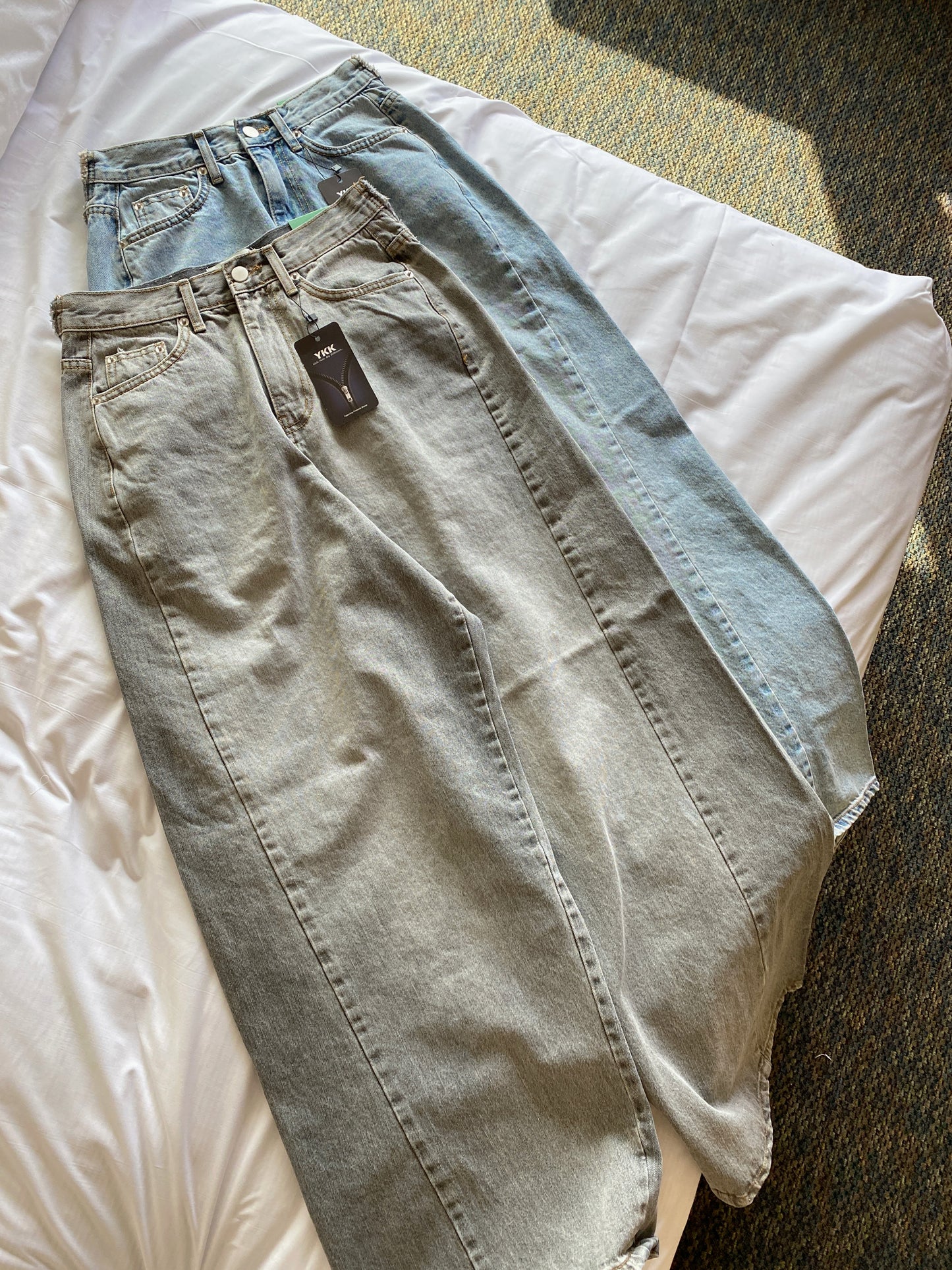 JN058 Irregular Jeans - Blue | charcoal