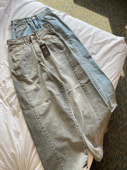 JN058 Irregular Jeans - Blue | charcoal