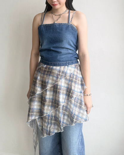 VT253 Denim Strap Camisole - Light Blue | Navy