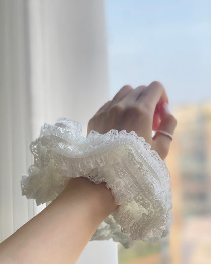 (🥨買2送1) KA333 Lace Hair Accessories - White