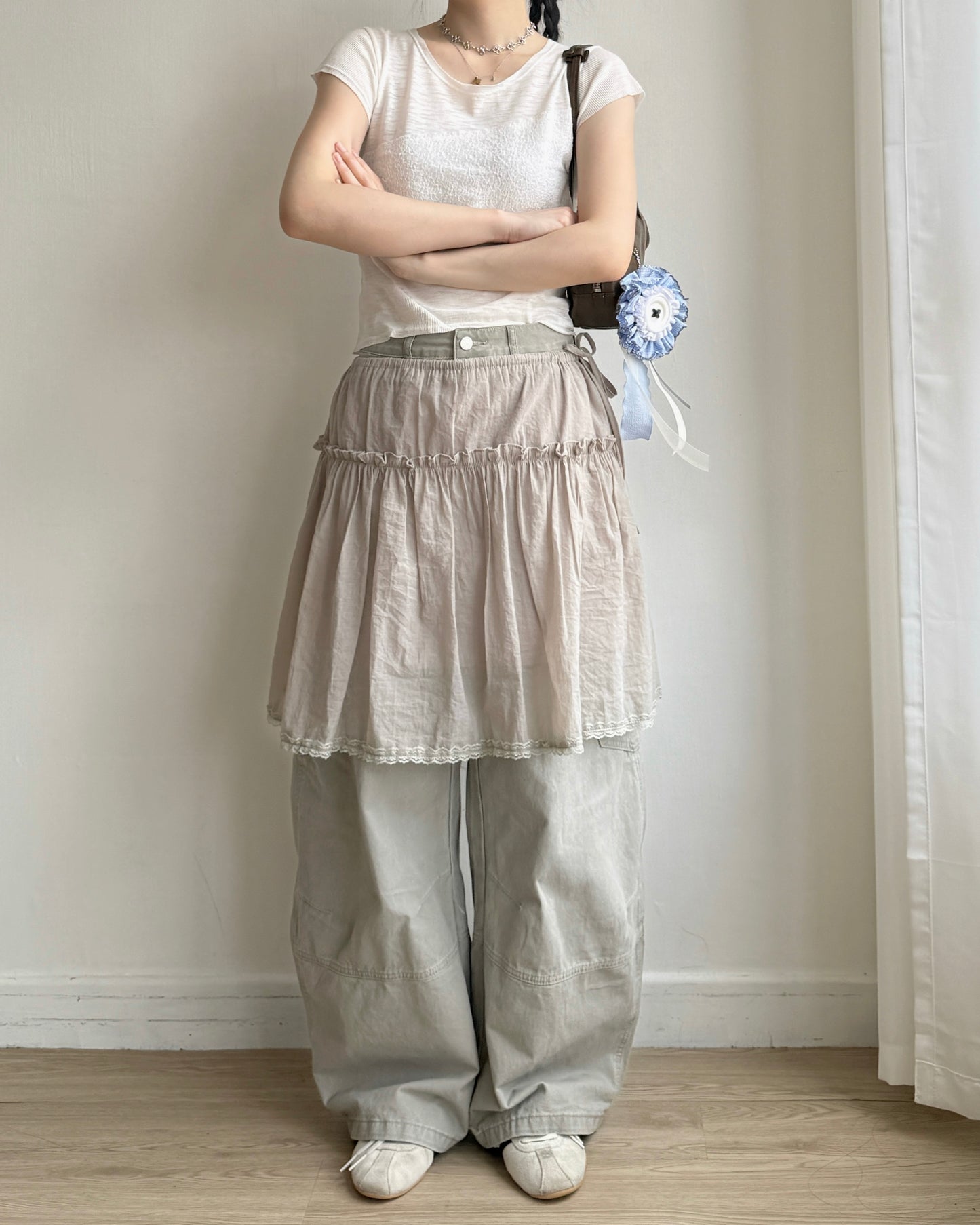 TP600 Patchwork Top - White | Gray | Black