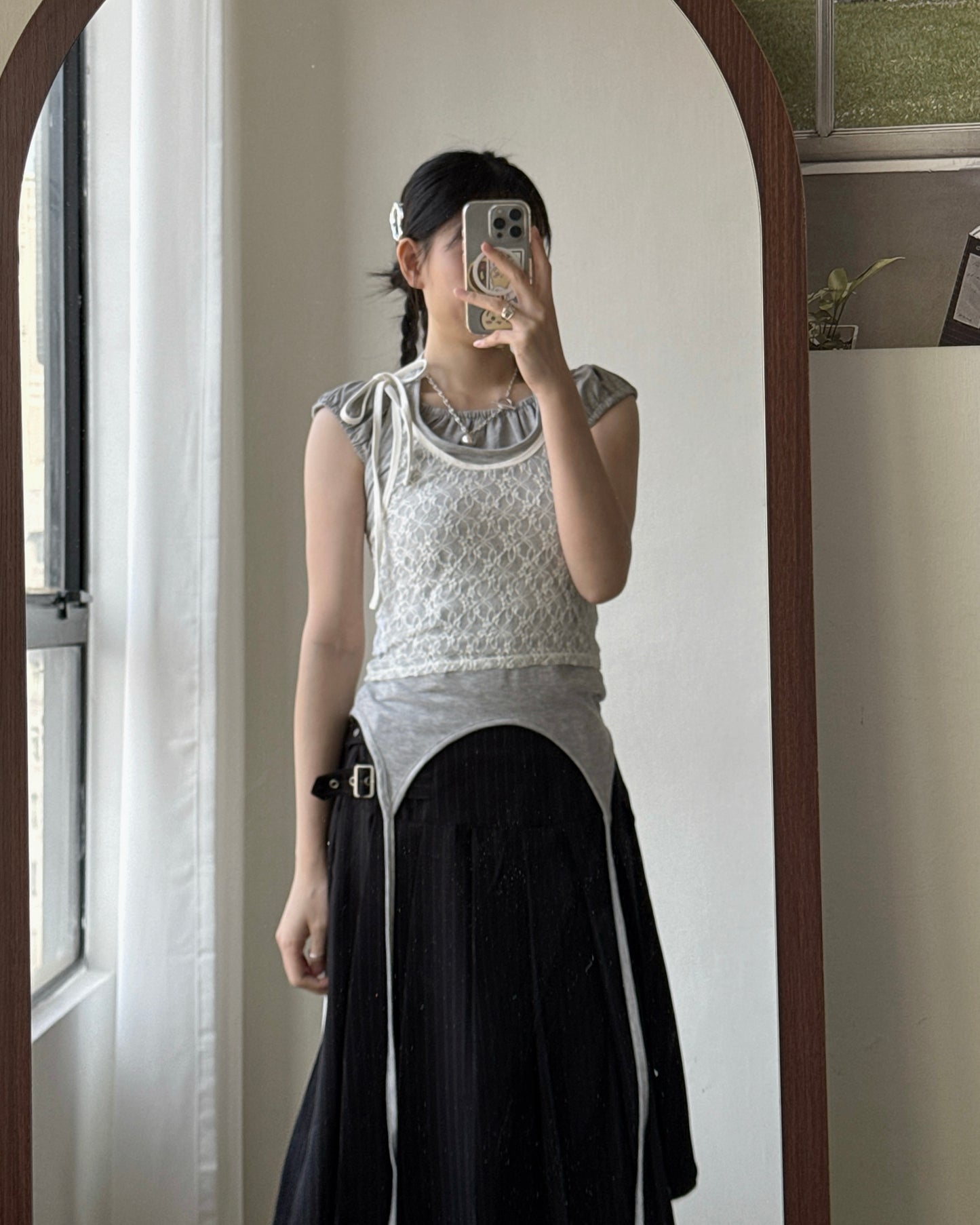VT294 Turtleneck Halter Top - White | Gray | Black