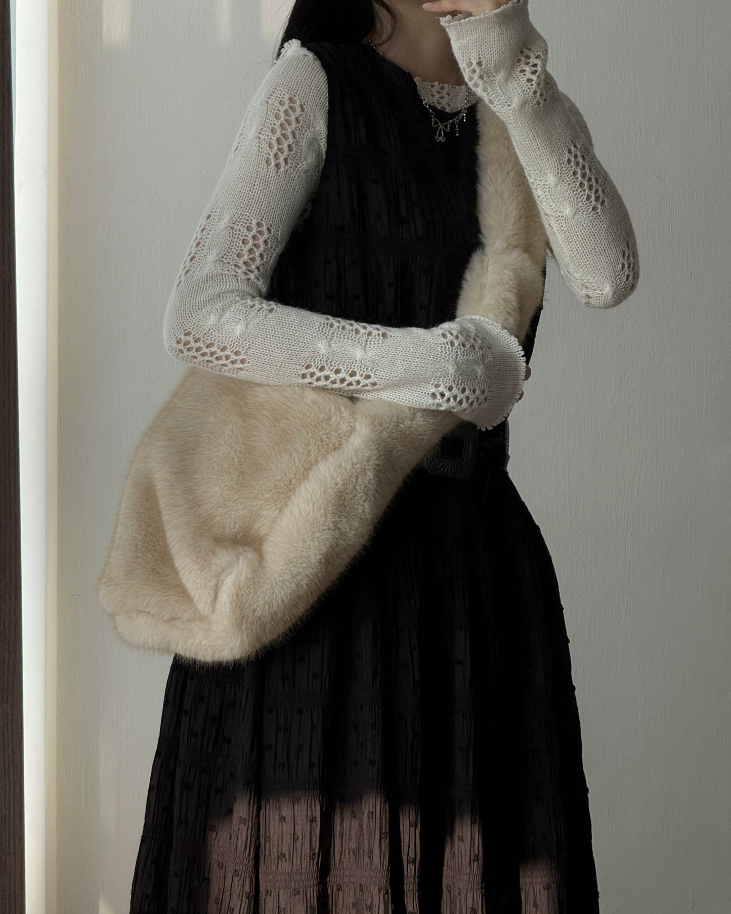 (🧨7-11/2限定優惠) DS287 DotDot Layer OPS - Ivory | Black