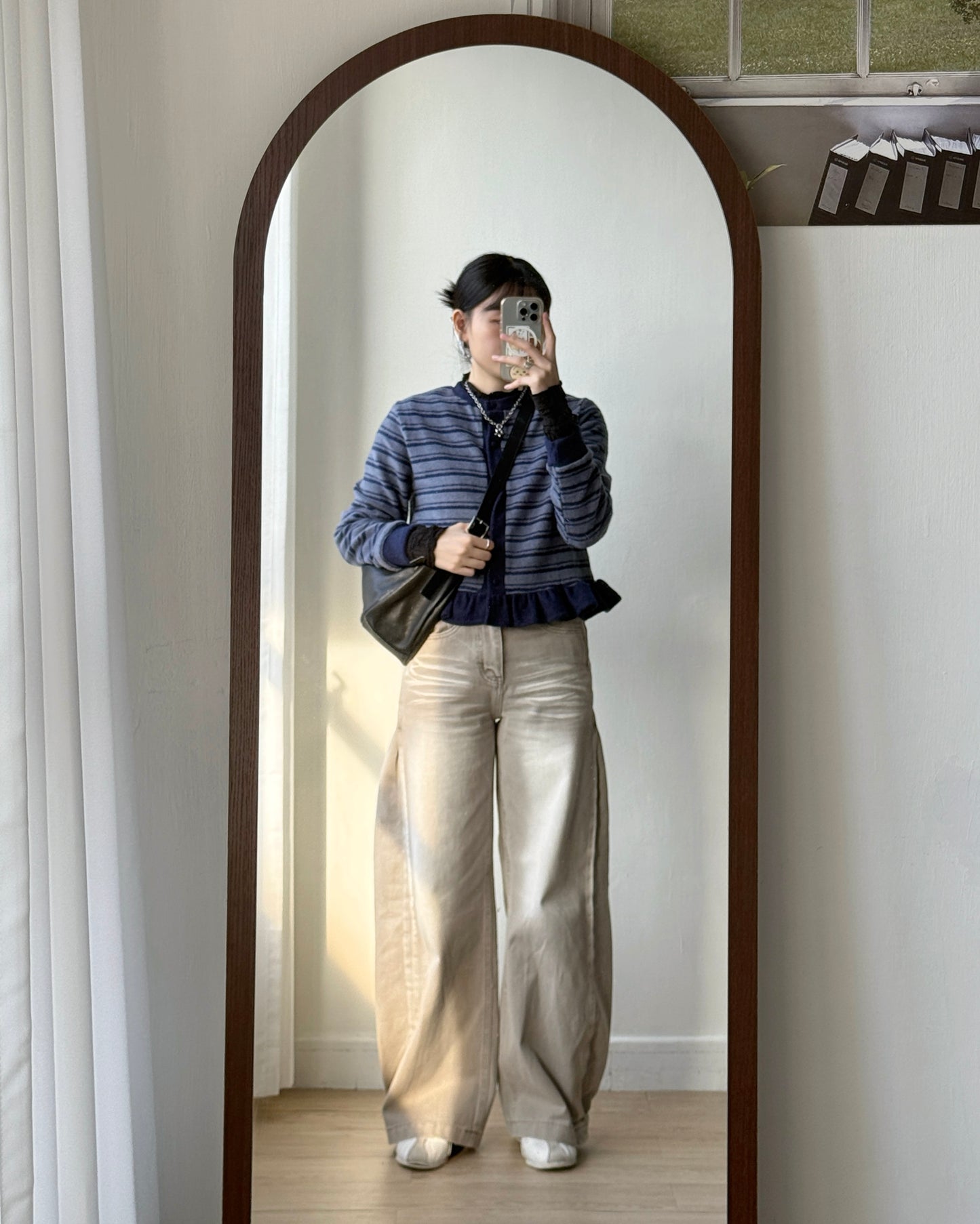 現貨 CD055 Heat Frill Cardigan - Navy | Black