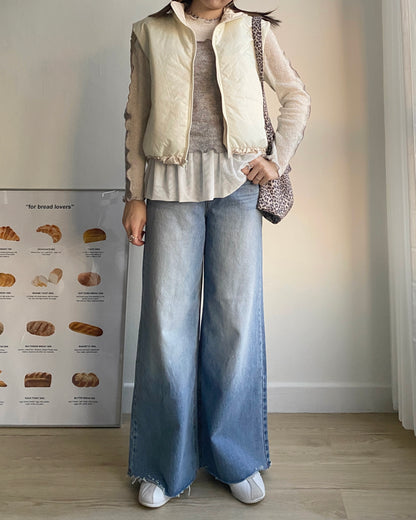 現貨 JN054 Wide Leg Jeans - Blue