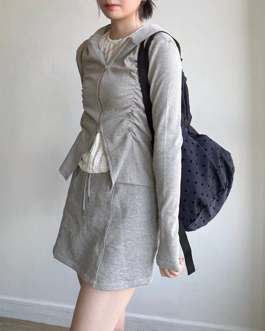 JK038 Casual Jacket - Gray | White | Black