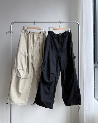 PT076 Ribbed Pants - Beige | Black