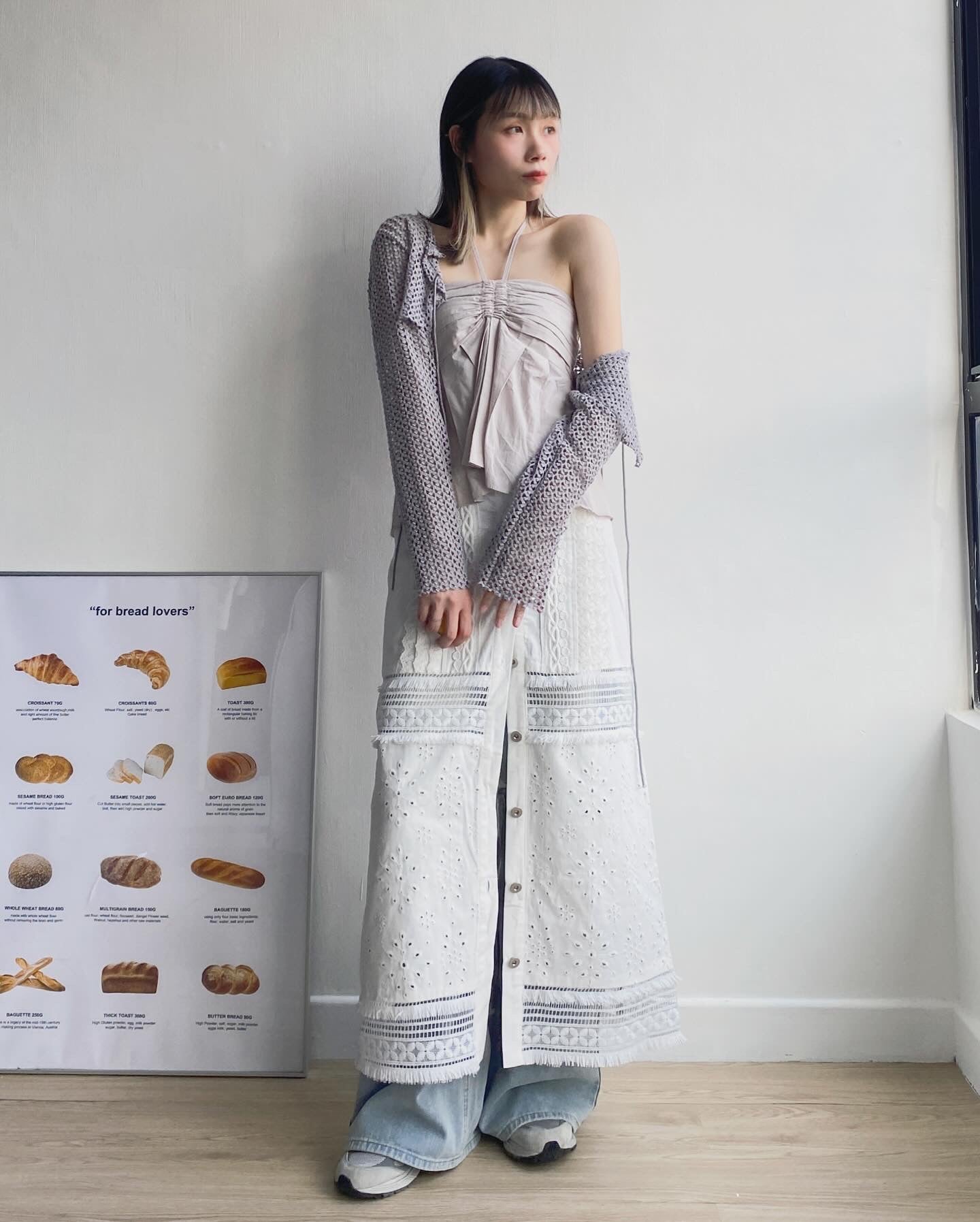 現貨 SK171 Button Lace Skirt - White | Black