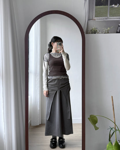 SK203 PePe Skirt - Charcoal | Black