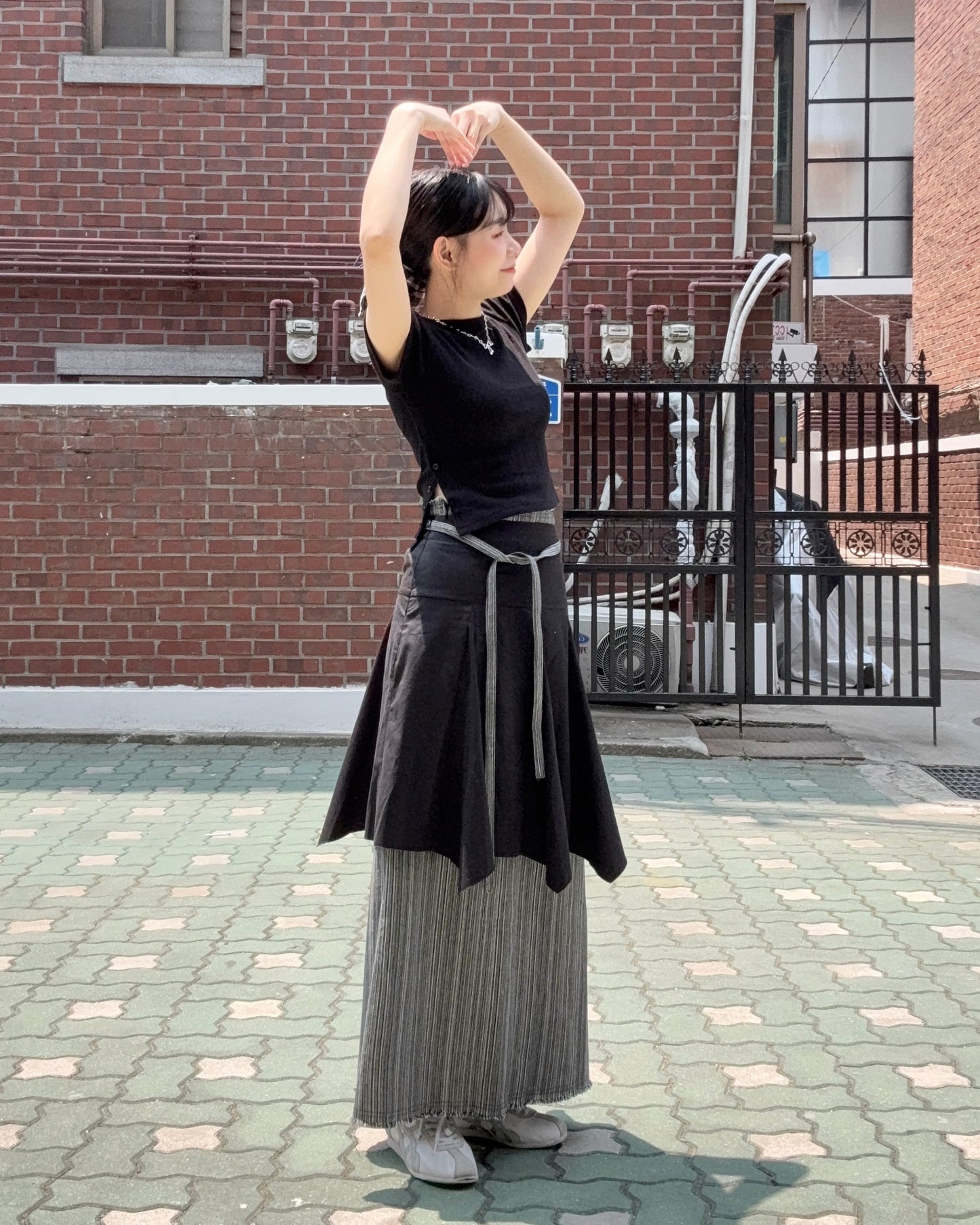 現貨 SK193 Long Denim Skirt - Blue | Black