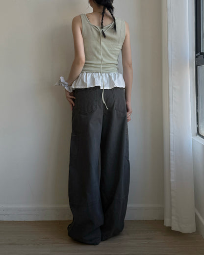 VT306 Crew Sleeveless - Ivory | Olive | Charcoal