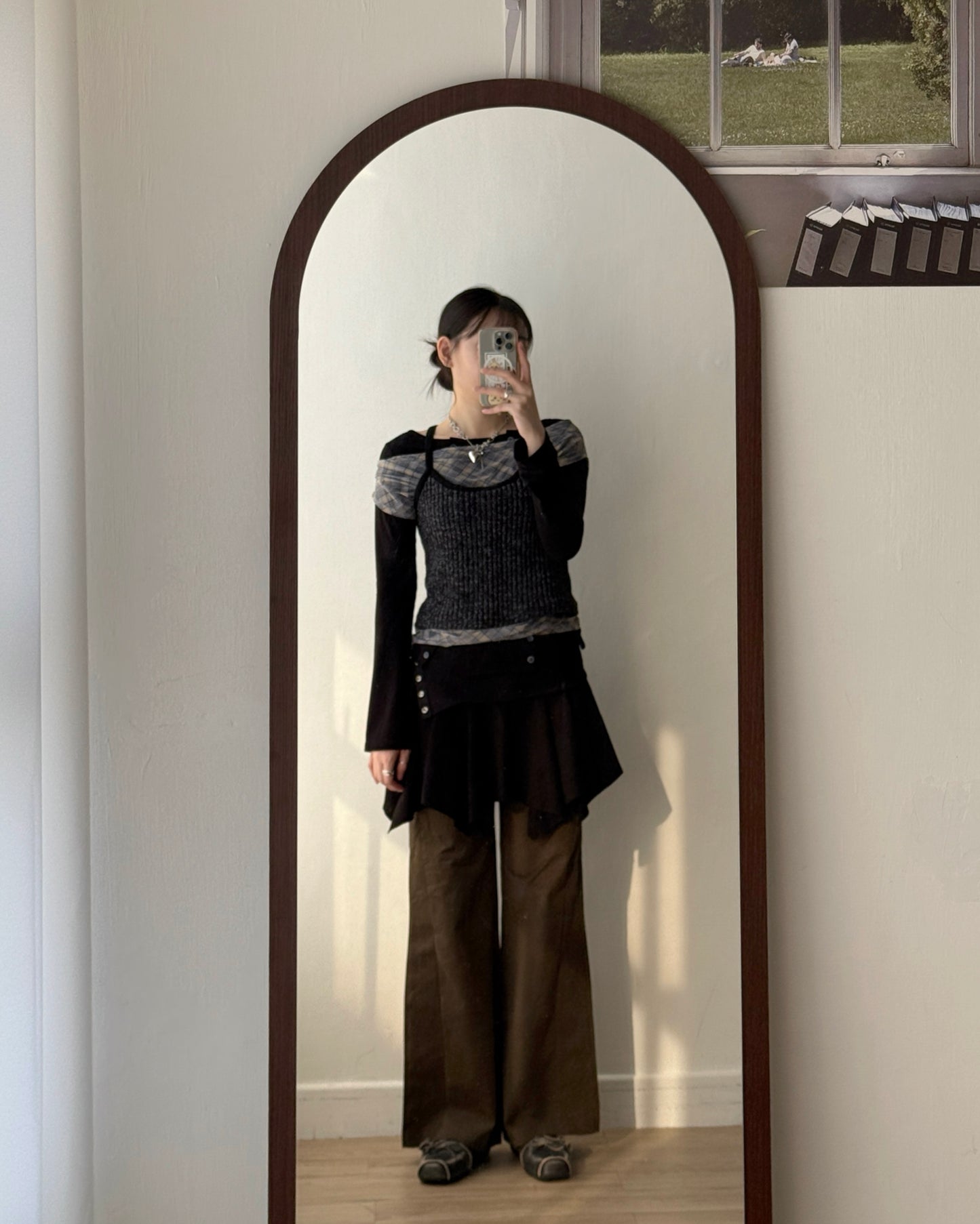 PT078 Flared Pants - Khaki | Black