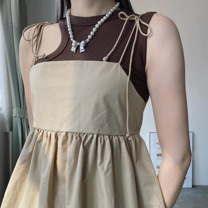 現貨 VT144 Unbal Lip Sleeveless - Pink | Brown |