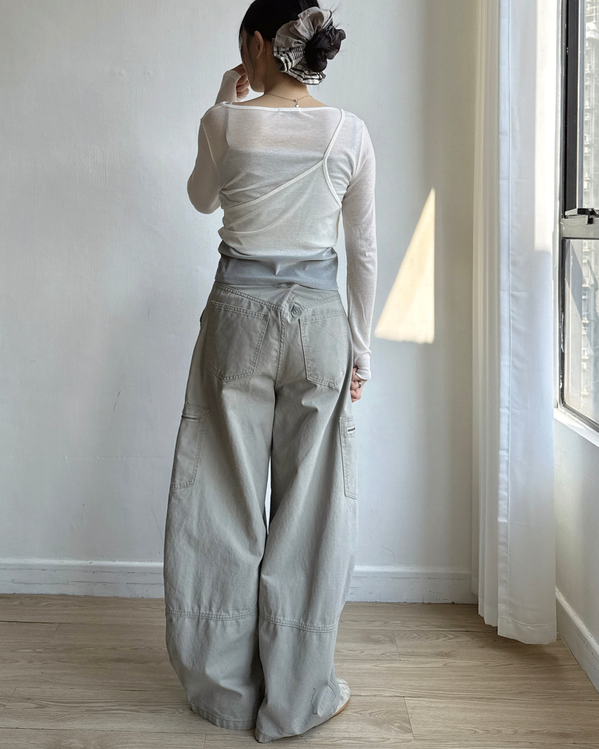 TP623 Ribbed Henley Top - Ivory | Lavender | Gray | Black