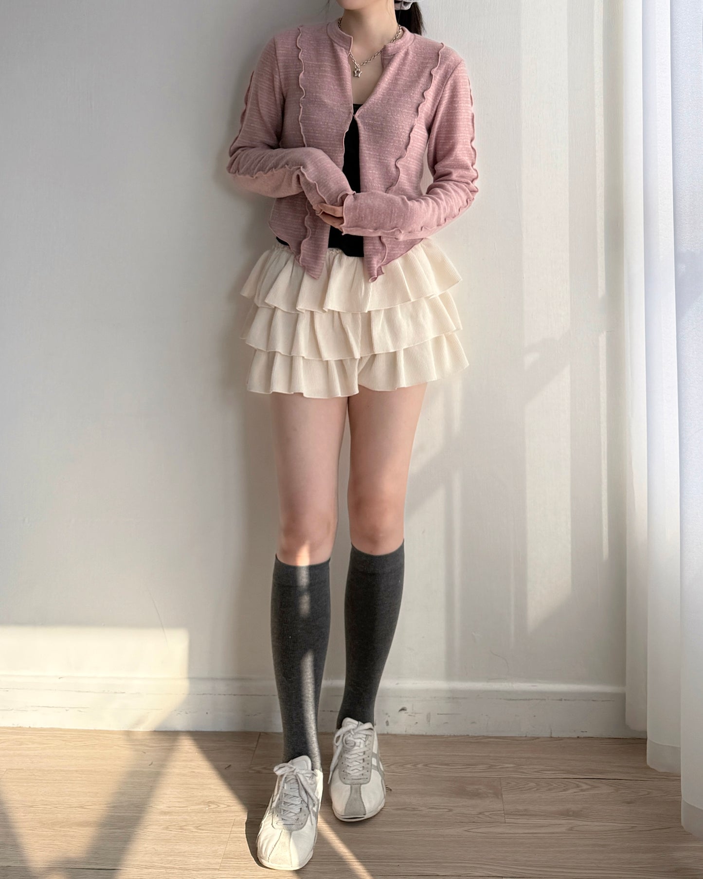 TP562 開叉微性感上衣 - Pink | Black