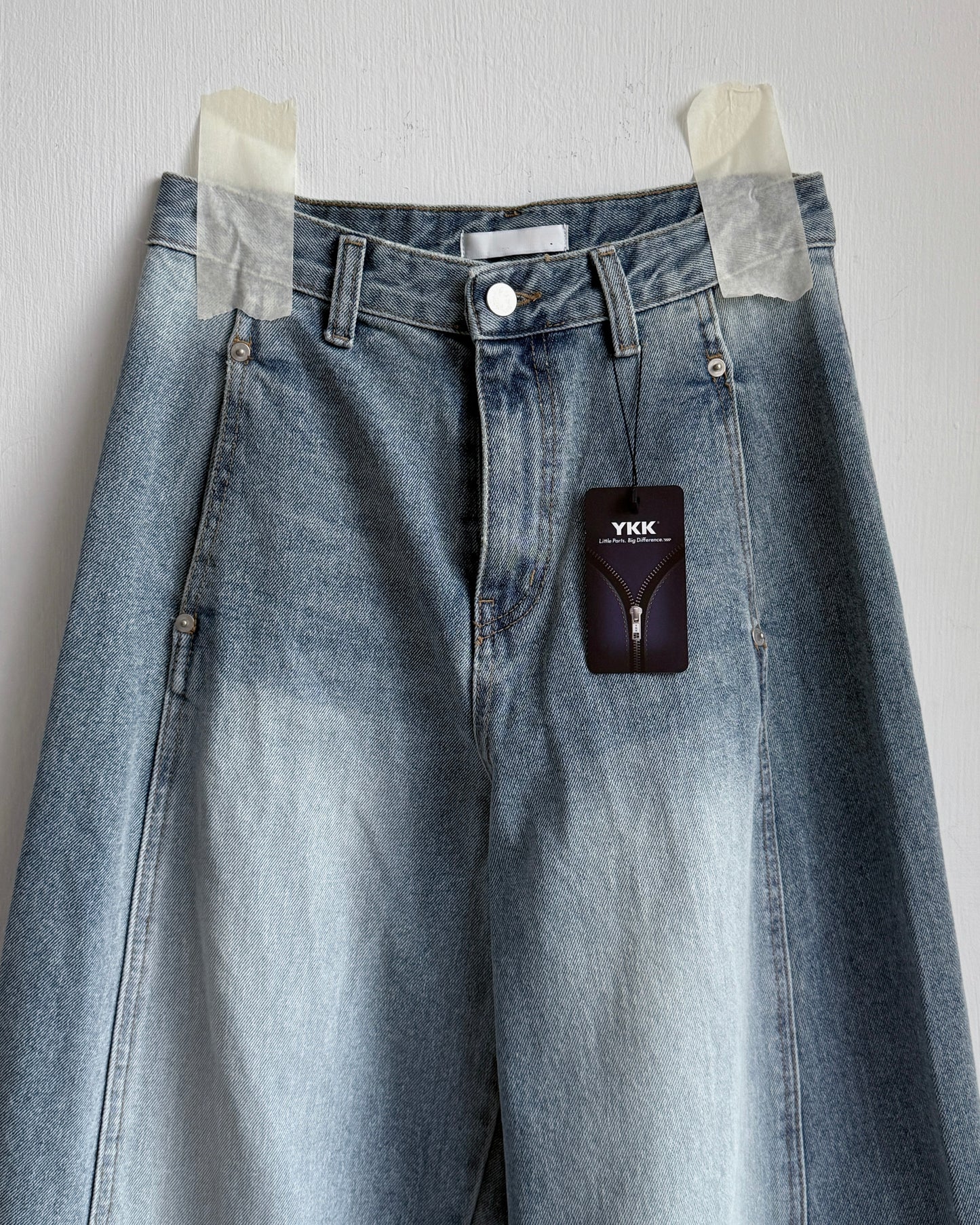 JN066 Button Wide Pants