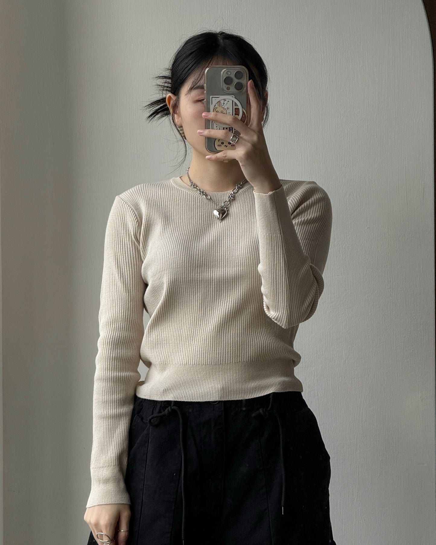 TP558 Ribbed Knit (Women) - Beige | Gray | Black