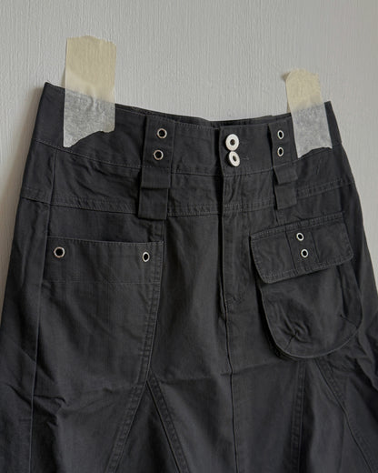 SK231 Cargo Pocket Skirt - Khaki | Black