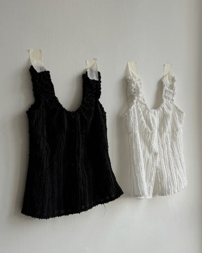TP580 Milky Blouse - Ivory | Black