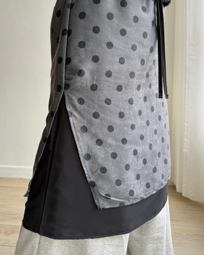 SK219 DotDot Skirt - Skyblue | Charcoal