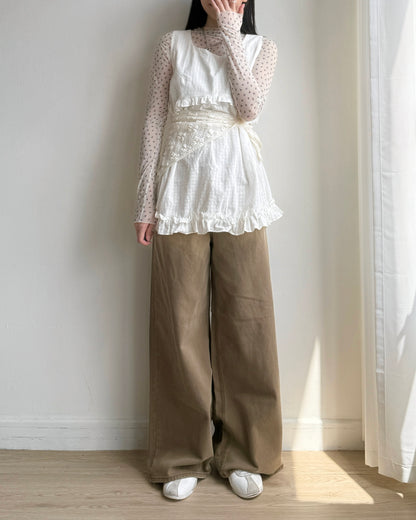 🩵牛仔褲限定優惠 JN060 Washed Wide Jeans - Brown | Drak Gray
