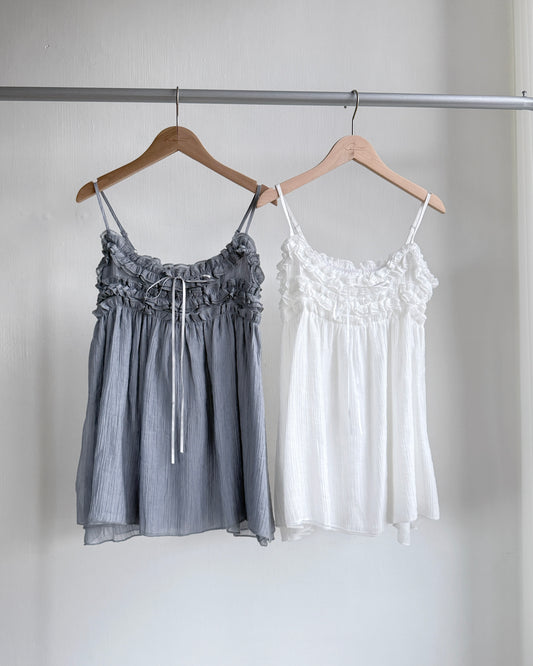 現貨 VT250 Frill Vest - Gray | White