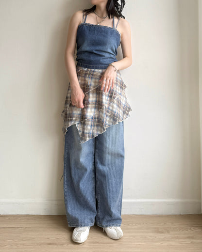 VT253 Denim Strap Camisole - Light Blue | Navy