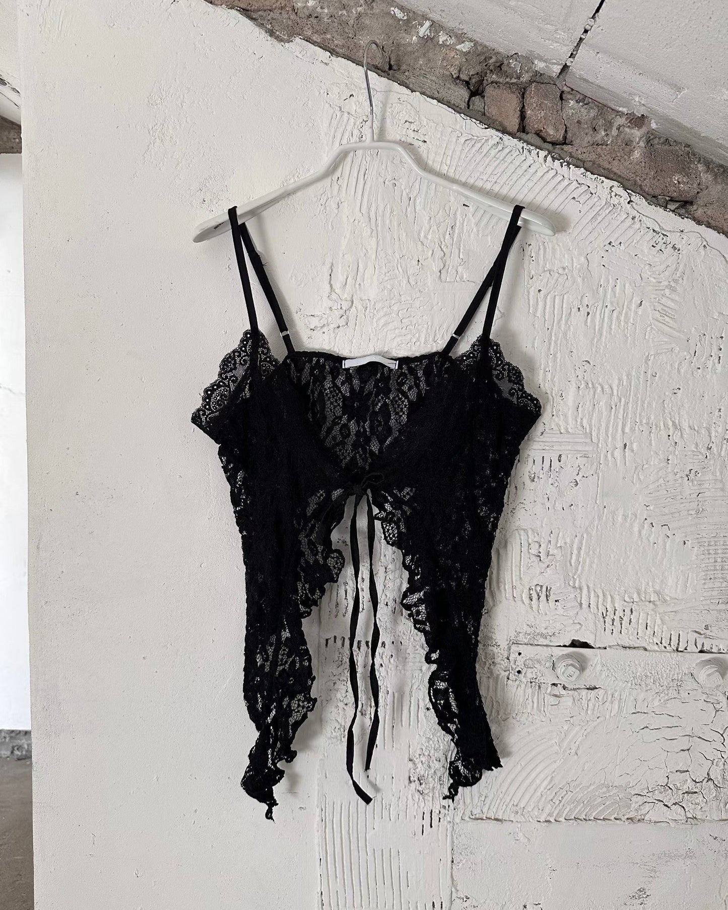 VT281 Lace Frill Vest - Ivory | Gray | Black