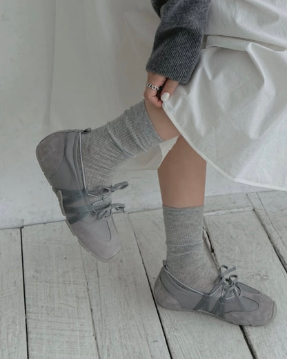 SH026 芭蕾平底鞋 - Gray | Black