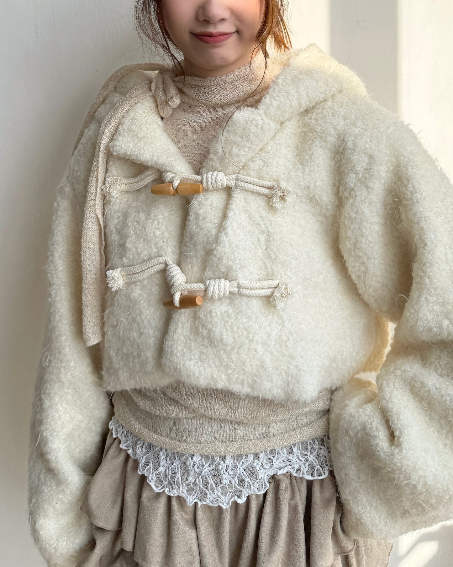 🐏 早鳥限定優惠 JK041 Eve Wool Jacket - Ivory | Black