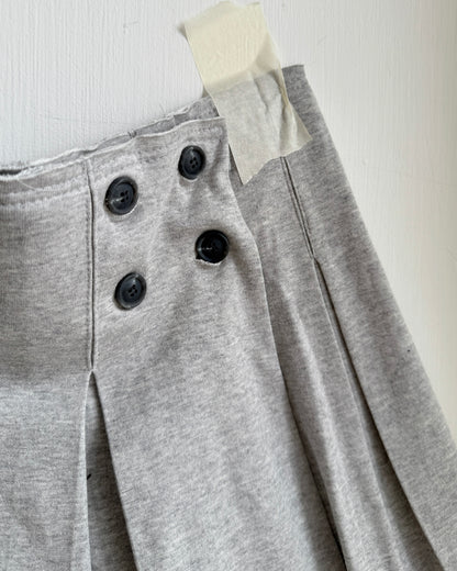 SK220 Pleated Skirt - Gray | Black