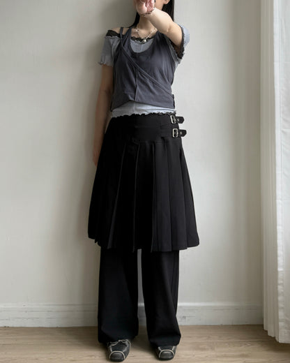 TP581 Ribbed Frill Sleeveless - Blue | White | Charcoal | Gray