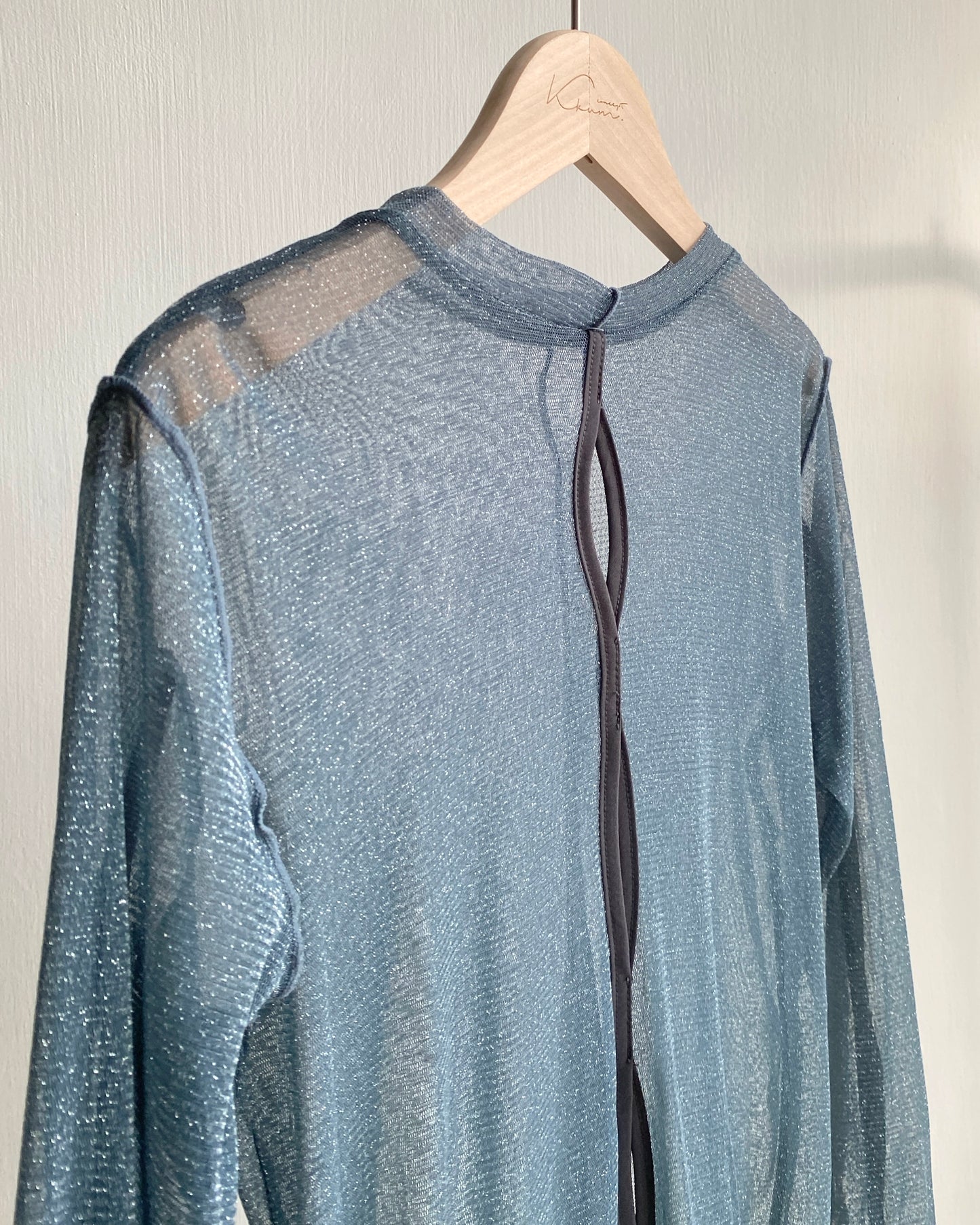 現貨 TP485 JP 2way Sheer Top - Blue | Charcoal