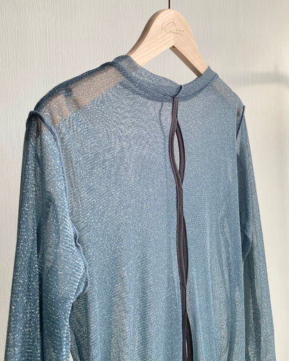 現貨 TP485 JP 2way Sheer Top - Blue | Charcoal