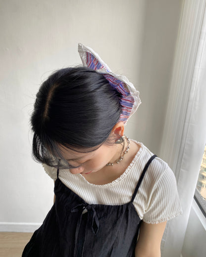 (🥨買2送1) KA336 Square Hair Accessories - Stripe