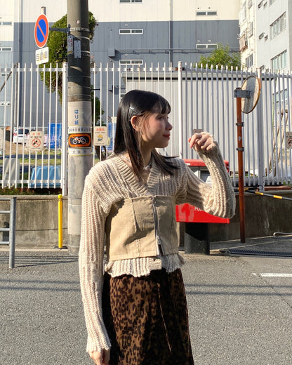 現貨 TP489 PU Leather Tube Top - Ivory