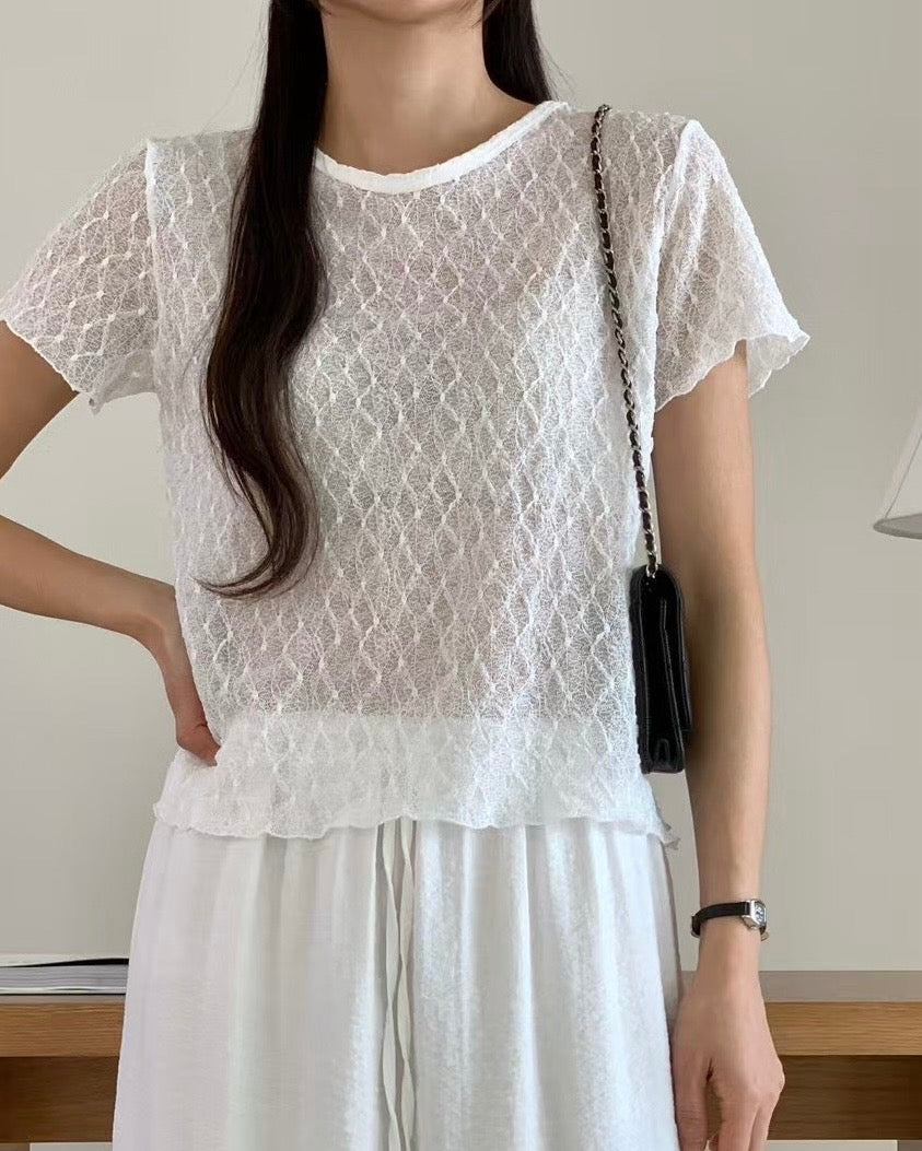 現貨 TP514 Lace Top - White | Black